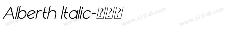 Alberth Italic字体转换